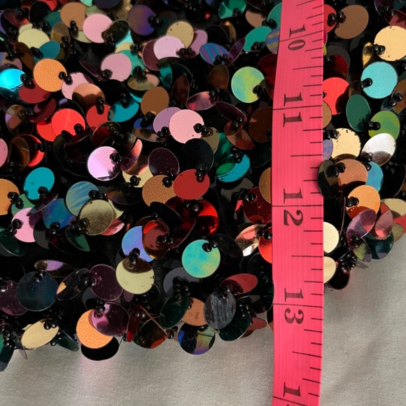 VINTAGE STUDIO by MICHELLE STUART Confetti Embellished Sweater (L) and Handbag. - Picture 13 of 14